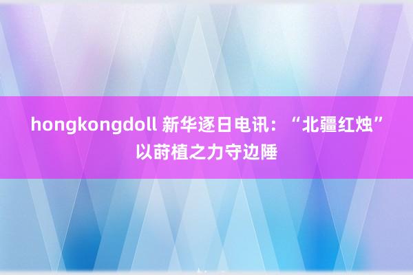 hongkongdoll 新华逐日电讯：“北疆红烛”以莳植之力守边陲