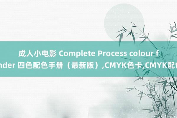 成人小电影 Complete Process colour finder 四色配色手册（最新版），CMYK色卡，CMYK配色