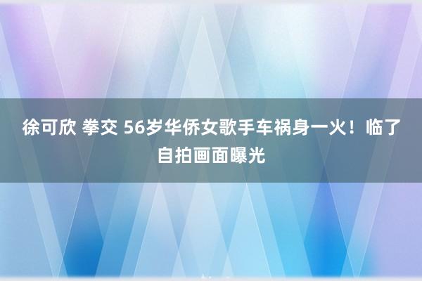 徐可欣 拳交 56岁华侨女歌手车祸身一火！临了自拍画面曝光