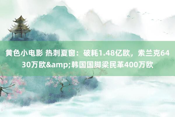 黄色小电影 热刺夏窗：破耗1.48亿欧，索兰克6430万欧&韩国国脚梁民革400万欧