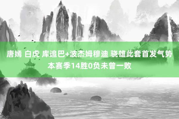 唐嫣 白虎 库追巴+波杰姆穆迪 骁雄此套首发气势本赛季14胜0负未曾一败